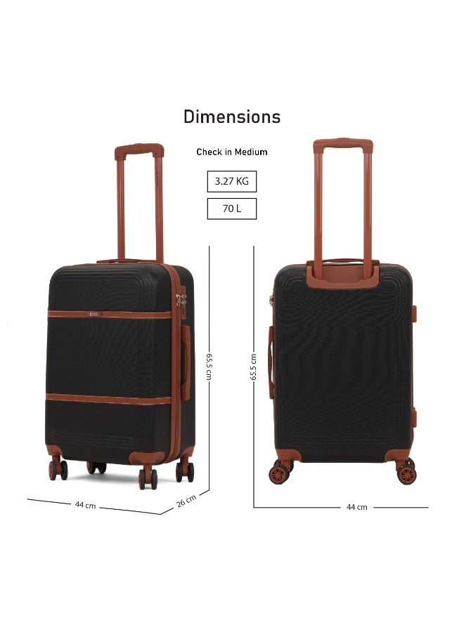 ايجل اكسبريس إيجل إكسبرس تيرانوفا مجموعة حقائب بعجلات صلبة من ABS بمقاسات 20، 24 و28 بوصة – أسود - Image 4